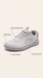 SF Grip Grey - Non-Slip Barefoot Outdoor Shoe