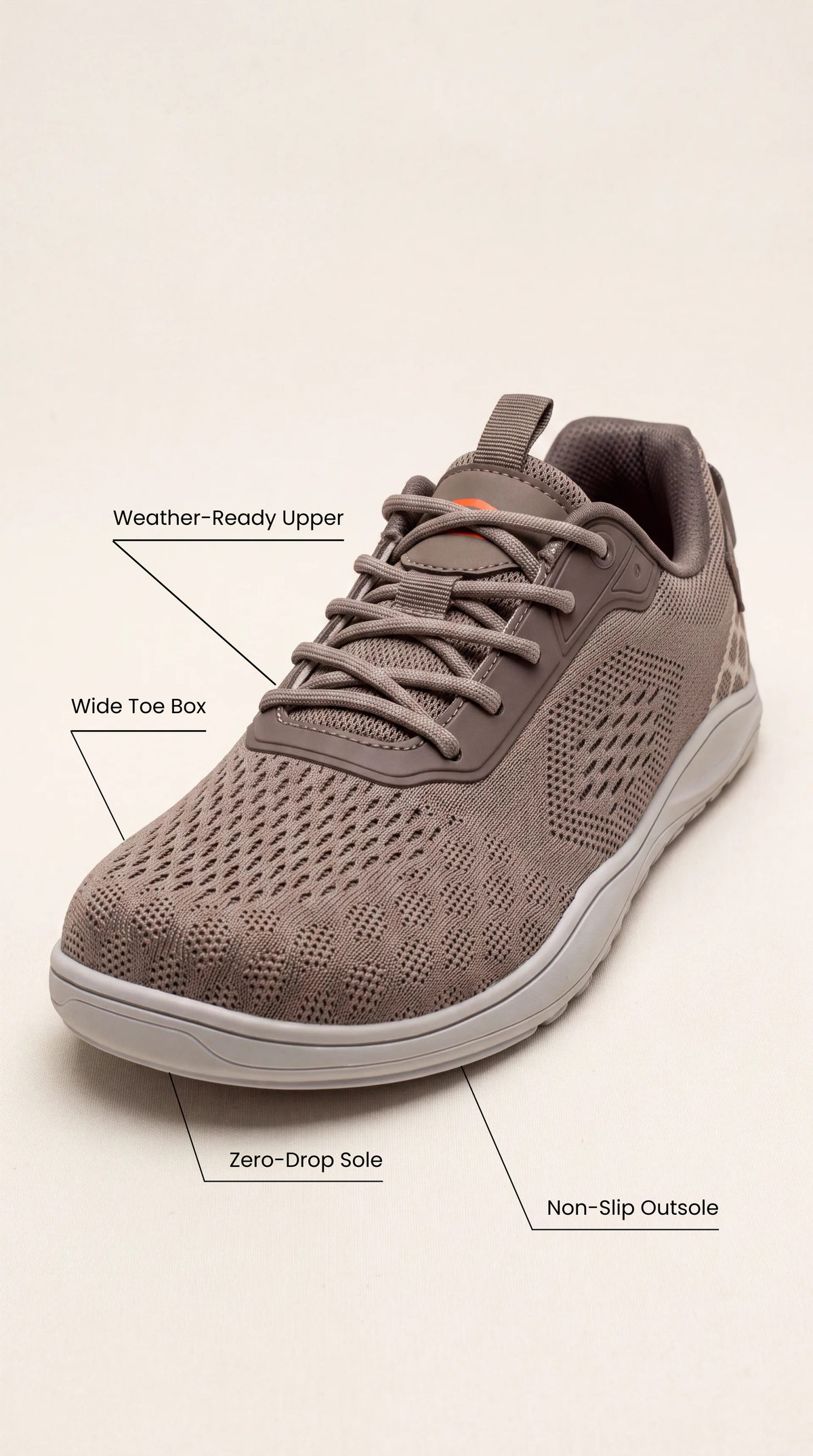 SF Grip Brown - Non-Slip Barefoot Outdoor Shoe