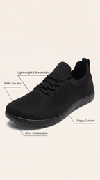 SF Move Black/Black - Lightweight Barefoot Walking Shoe