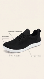 SF Move Black/White - Lightweight Barefoot Walking Shoe