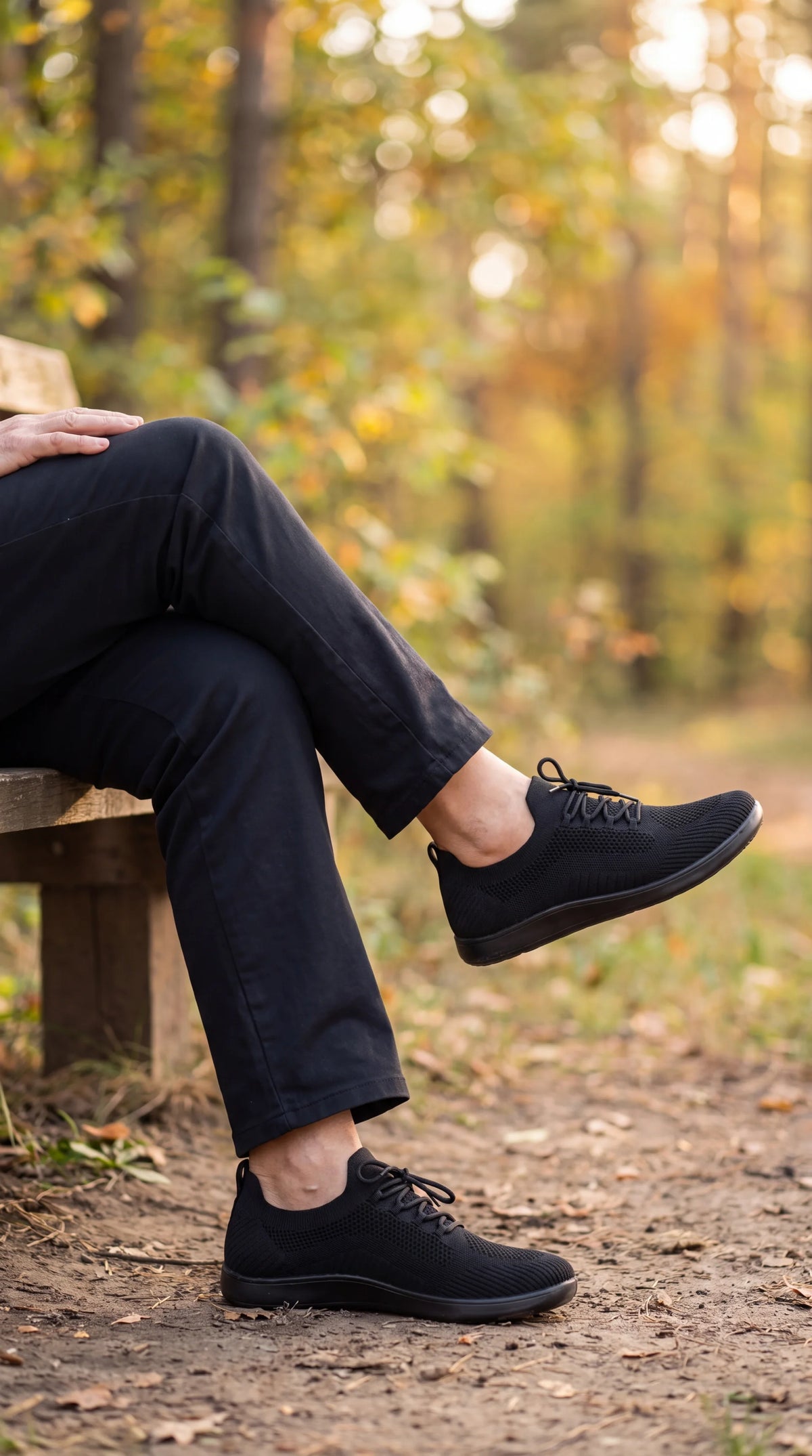SF Move Black/Black - Lightweight Barefoot Walking Shoe