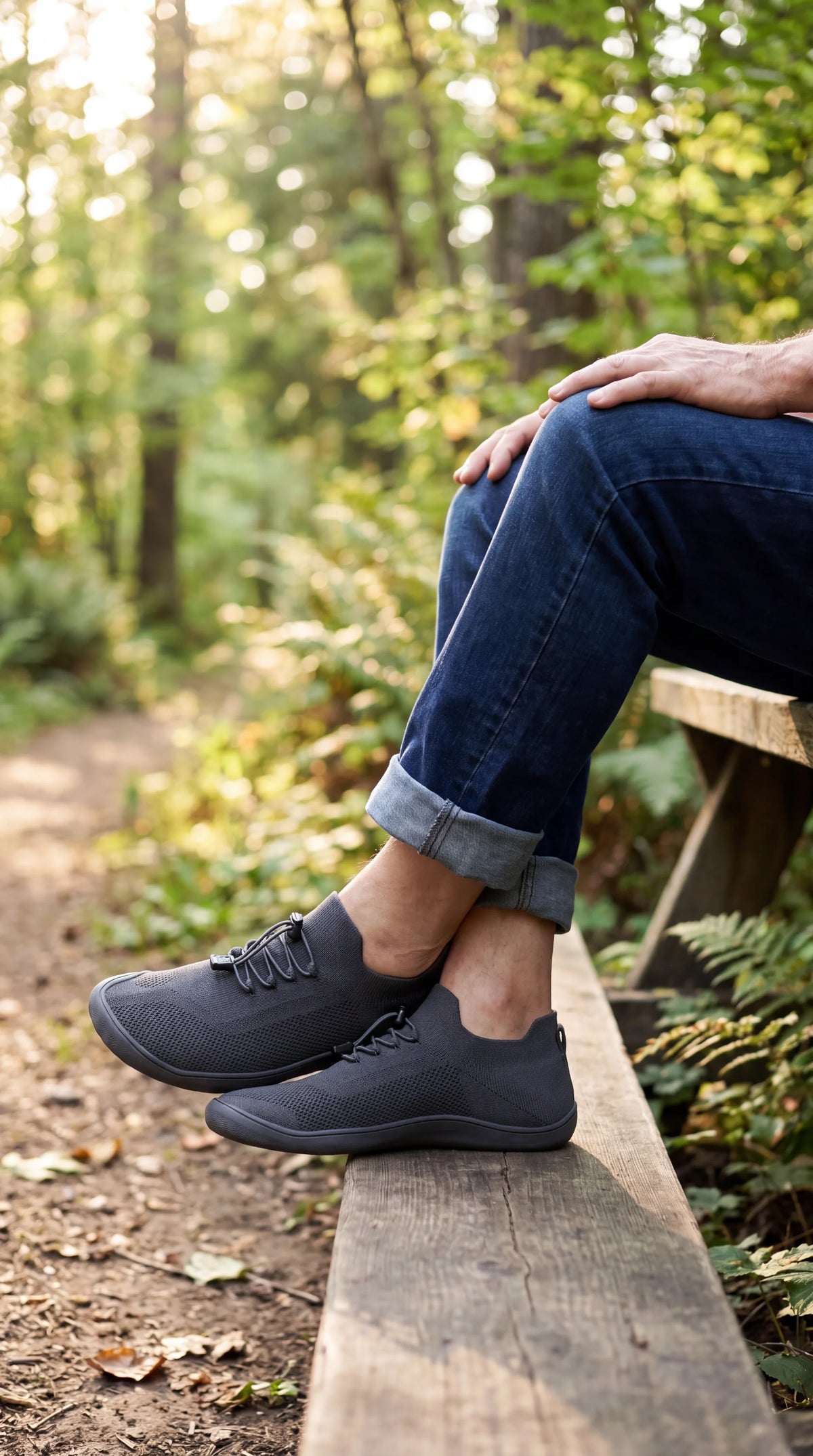SF Step Dark Grey – Hands-Free & Ergonomic Barefoot Shoes