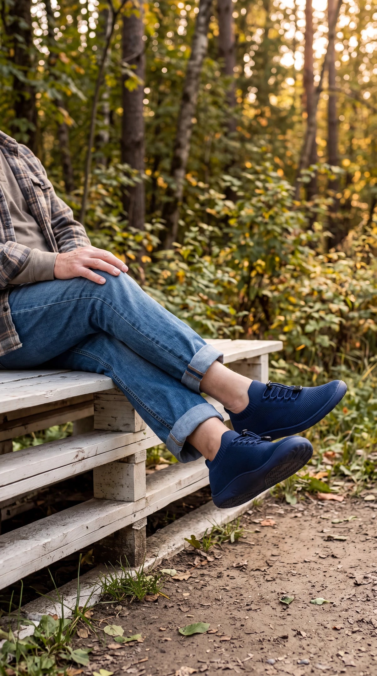 SF Step Blue – Hands-Free & Ergonomic Barefoot Shoes
